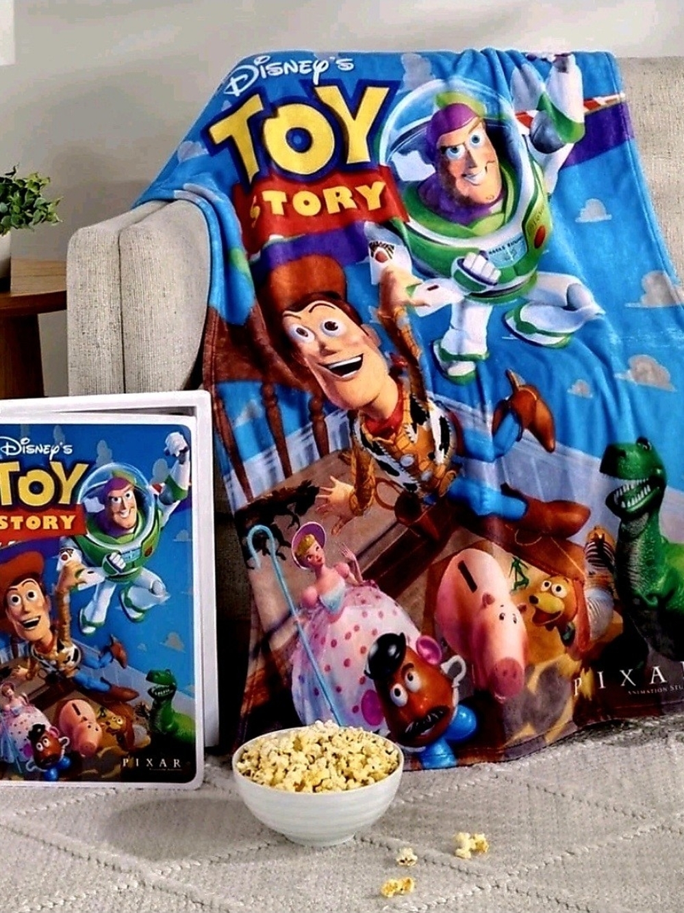 NEW:  Disney's Classic Toy Story Throw Blanket In a VHS Style Box